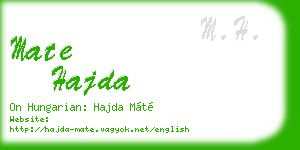 mate hajda business card